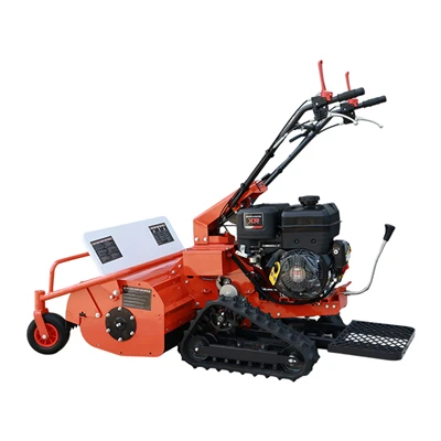 15HP Tracked 860mm Flail Mower with Stand-Στην πλατφόρμα
